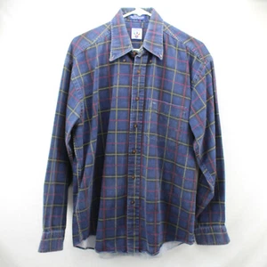 Vintage 80's 90's Mareh Southwest Print Plaid Long Sleeve Button Shirt M Medium - Picture 1 of 7
