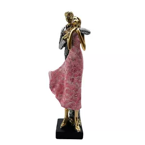 Figur Pärchen Rosa/Gold/Silber ca. 25 cm Hochzeit Tischdeko Dekoration - Bild 1 von 3