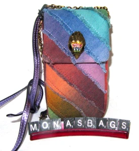 Bolso Bandolera Kurt Geiger London Kensington Teléfono Denim Multicolor Nuevo con Etiquetas $125 - Imagen 1 de 8