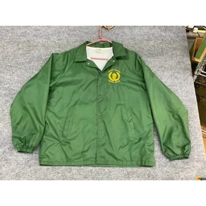 Vintage Green Auburn Jacket L Made In USA "Service Together Friends Forever" - Picture 1 of 7