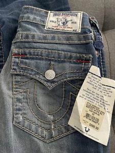 NWT True Religion Bootcut With Flaps Big T Size 23 - Picture 1 of 2