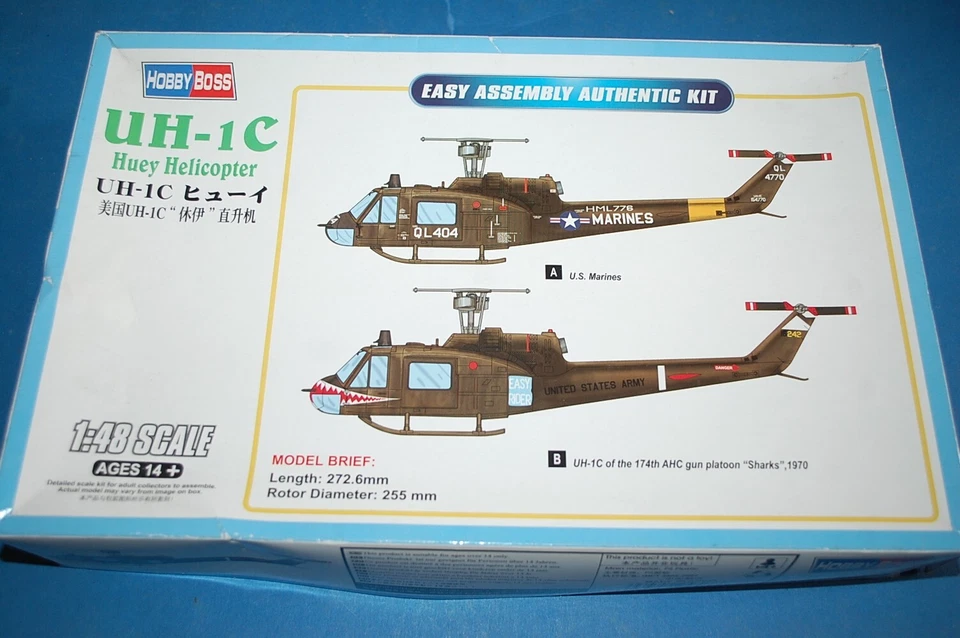 Hobby Boss 85803 - UH-1C Huey Helicopter scala 1/48 - Immagine 1 di 1