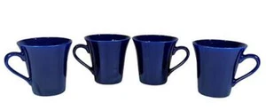 Set (4) 10 Ten Erdbeere Street Nova kobaltblau Kaffeetassen - Bild 1 von 2