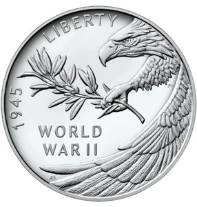 End of World War II (ww2) 75th Anniversary Silver Medal/Coin IN HAND! - Picture 1 of 2
