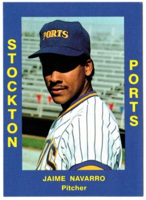 Jaime Navarro 1988 Cal League Stockton Ports # 182 (Milwaukee Brewers) ex - Image 1 of 2