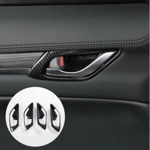 4pcs Carbon Fiber Inner Door Handle Bowl Cover Trim for Mazda CX-5 CX5 2017-2021 - Picture 1 of 5