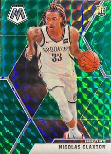 Nicolas Claxton Mosaic 19-20 #236 Green Prizm Rookie Card Brooklyn Nets