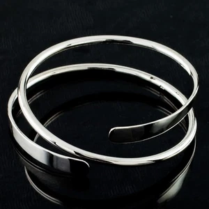Sterling Silver .925 Wrap Spiral Bracelet Beautiful Gift for Her! - Picture 1 of 5