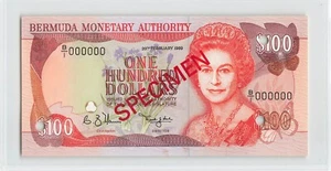 BERMUDA $100 Dollars 1989, P-39s SPECIMEN, B/1 000000, Original UNC. QEII. C7 - Picture 1 of 2