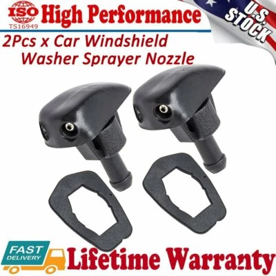Universal 2PCS Car Auto Window Windshield Washer Spray Wiper Sprinkler Nozzle - Image 1 of 4