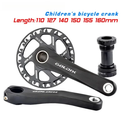 Children Bicycle Crankset 110/127/140/150/155/160mm Crank 28-36T Chainring - Image 1 of 4