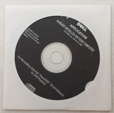 Dell Y938C Replacement Disc for Reinstalling Cyberlink PowerDVD DX 8.0 SEALED - Image 1 of 2
