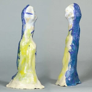 Sculpture "Blue Maria" unique signed ceramic Prof. em. Andreas Loeschner-Gornau - Picture 1 of 9
