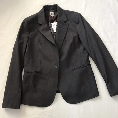 Anne Klein Jacket Womens 10 Long Sleeve Button Lined Blazer Suit One Button - Image 1 of 4