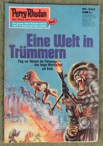 Perry Rhodan 1. Auflage Nr 592 , Eine Welt in Trümmern , Moewig , 1972 , Z 1-2 - Bild 1 von 8