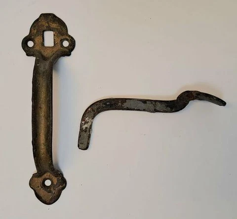 Antique Cast Iron Thumb Latch Door Handle Barn Shed Door Gate Hardware Cover