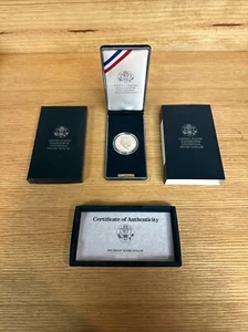 1990 Vereinigte Staaten Eisenhower Centennial Proof 90 % Silberdollar Münze mit COA - Bild 1 von 6