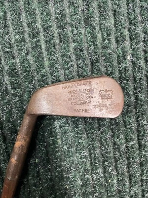 Hickory 高尔夫 非常好 非常罕见 Toledo Athletic Co LH Dash Face Mashie KA62 — 第 1/4 张图片