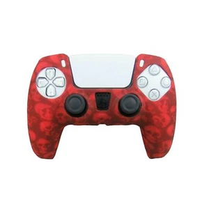 For PS5 Controller Grip Cover Silicone Red Skulls Design Gaming Accessories - Picture 1 of 7