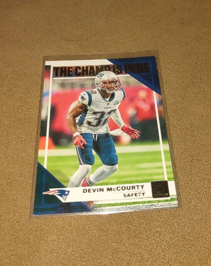2019 DEVIN MCCOURTY DONRUSS THE CHAMP IS HERE INSERT (PATRIOTS) - Image 1 of 1