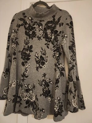 Camisa Suéter Túnica Grande Style & Company Mujer Algodón Estampado Floral G31 Foto 1 de 4