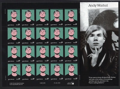 2002 US SC 3652 37c Andy Warhol, American Artist - Full Sheet 20 MNH S/A - Image 1 of 2