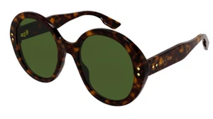 Gucci GG1081S 003 54-22-140 Sonnenbrille Havanna Dunkelheit Objektiv Grün - Bild 1 von 2