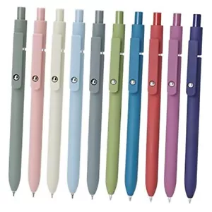 Gel Pens, 10pcs 0.5mm Quick Dry Black Ink Pens Fine 10pcs(Morandi & Retro) - Picture 1 of 7