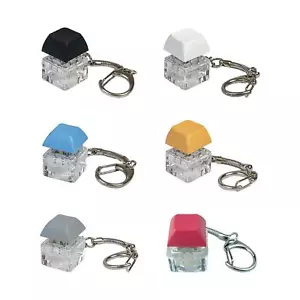 Keyboard Fidget Keychain Clicker Toy Keyboard Key Cap Pendant Relaxing Toy for - Picture 1 of 19