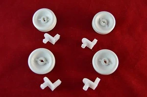 WD12X10267 GE Dishwasher Rack Roller Wheel Lower Front Axle Parts New 4 Pack - Picture 1 of 1