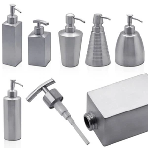 Pumpspender Seifenspender Seife Spülmittel Shampoo Edelstahl Badezimmer Zubehör - Bild 1 von 7