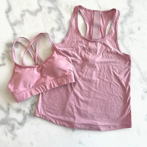 LORNA JANE Active Performance Pink Tank and Bra Bundle - size Small - EUC - Picture 1 of 8