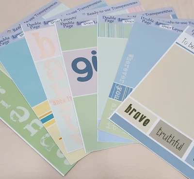 NUEVO Lote 7 MME Doble Escala Transparencia 12x12 Color Transparente BABY FRIEND BOY GIRL Foto 1 de 4