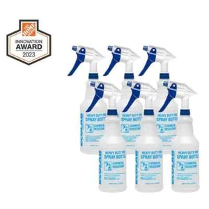 32 oz. All Purpose Spray Adjustable Nozzle and Refillable Bottle 6 Pack New - Picture 1 of 8