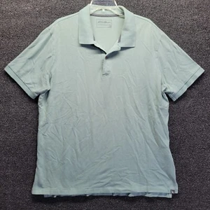 Eddie Bauer Travex Polo Shirt Mens Sz XLT Tall Polo Golf Green Button - Picture 1 of 7