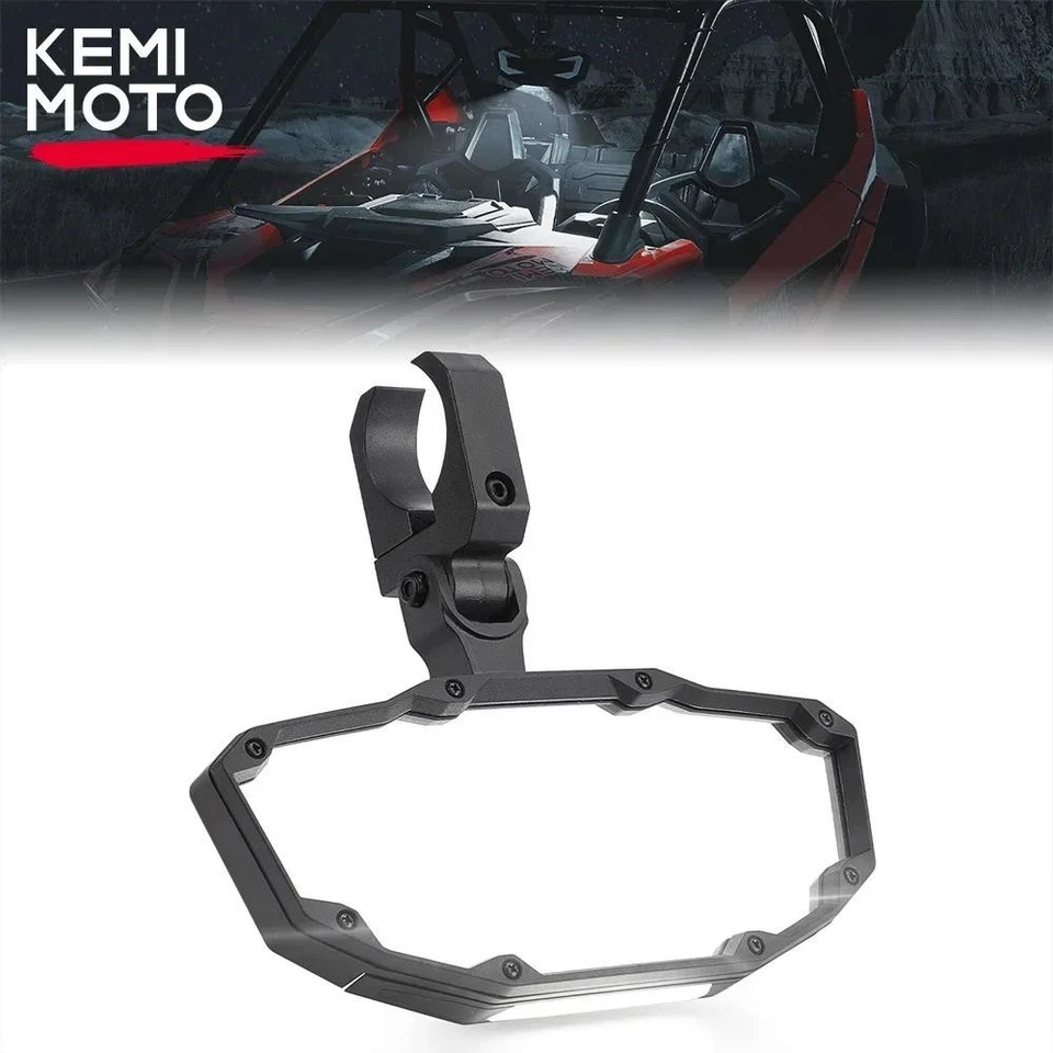 Espejo retrovisor UTV 1.5-2" 360° con luz para Polaris RZR Can-Am Maverick X3 Foto 1 de 4