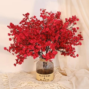 Flores artificiales rojas falsas Yastouay, 5 piezas seda tacto real 5 piezas,  - Imagen 1 de 7