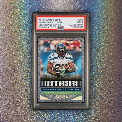 2013 Score  Franchise Marshawn Lynch 1/1 On Card Auto - Image 1 of 2