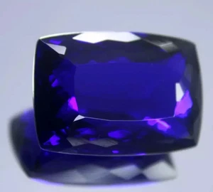 Cojín suelto natural 54 quilates azul profundo Tanzania DE Tanzanita piedras preciosas CERTIFICADAS - Imagen 1 de 7