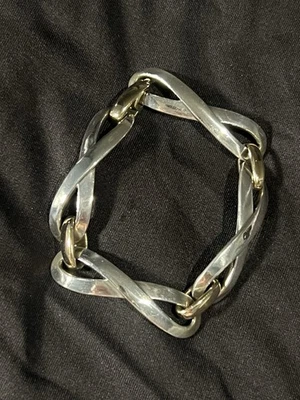 Brazalete James Avery INFINITY retirado oro amarillo 14K y plata de ley 7,5" Foto 1 de 4