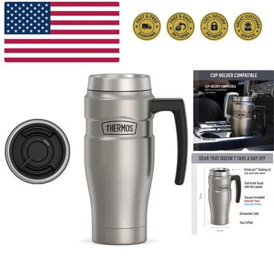 Stainless King Vacuum-Insulated Travel Mug, 16 Ounce, Matte Stainless Steel - Image 1 of 4