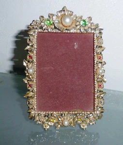 PORTAFOTO VINTAGE ART NOUVEAU PORTAFOTO SCINTILLANTE DESIGN VITTORIANO - Foto 1 di 8