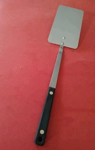 Vtg FLINT USA  Black Handle Stainless SPATULA 13 3/4" Free Ship Flipper EKCO B - Picture 1 of 10
