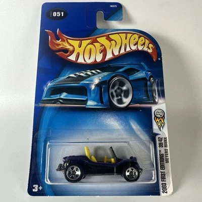 2003 Hot Wheels #51 First Editions 39/42 MEYERS MANX Purple w/Chrome 5 Spokes E2 - Image 1 of 4
