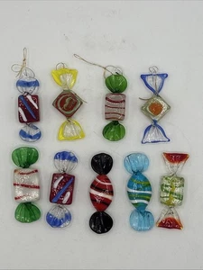 Murano Stil mundgeblasene Kunst Glas Süßigkeiten verschiedene Farben & Formen, gemischte Menge 9 - Bild 1 von 14