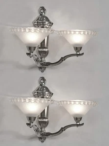 PETITOT & Gauthier EZAN : a pair of French Art Deco wall lamps  . France 1930s - Picture 1 of 12
