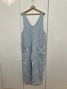 Free People We The Free High Roller Denim Jumpsuit. Blue. Medium. - Picture 1 of 6