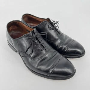 Zapatos de vestir Allen Edmonds para hombre talla 8,5 E de cuero negro Fifth Avenue con puntera - Imagen 1 de 23
