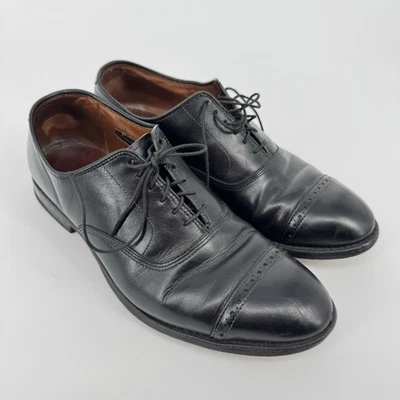Allen Edmonds Men's Size 8.5 E Black Leather Fifth Avenue Cap Toe Dress Shoes - Image 1 of 4