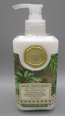 MICHEL DESIGN WORKS~ISLAND 棕榈乳木果油手身体乳液 12 液量盎司 — 第 1/4 张图片